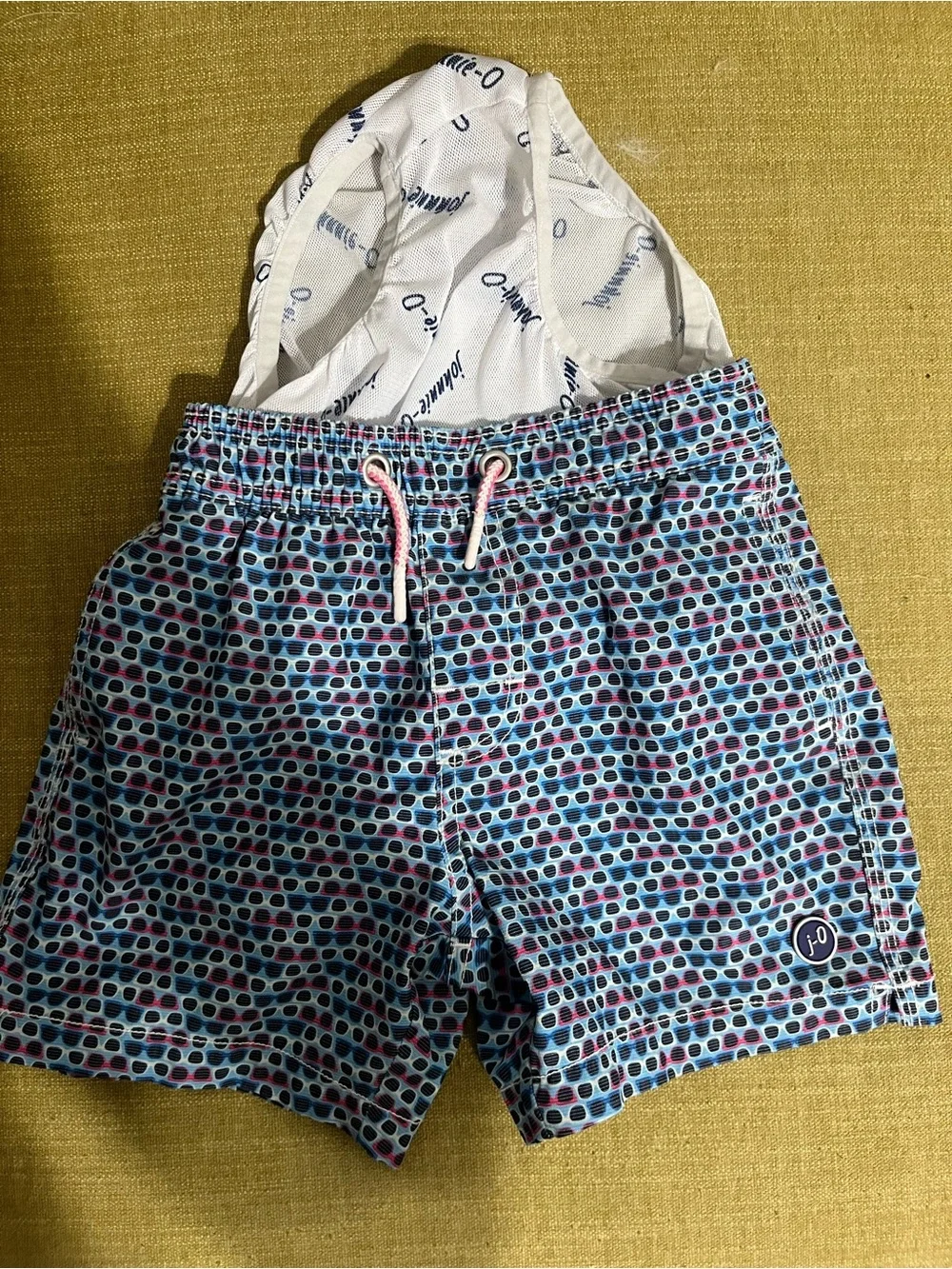 johnnie-O Blue and Pink Swim Trunks